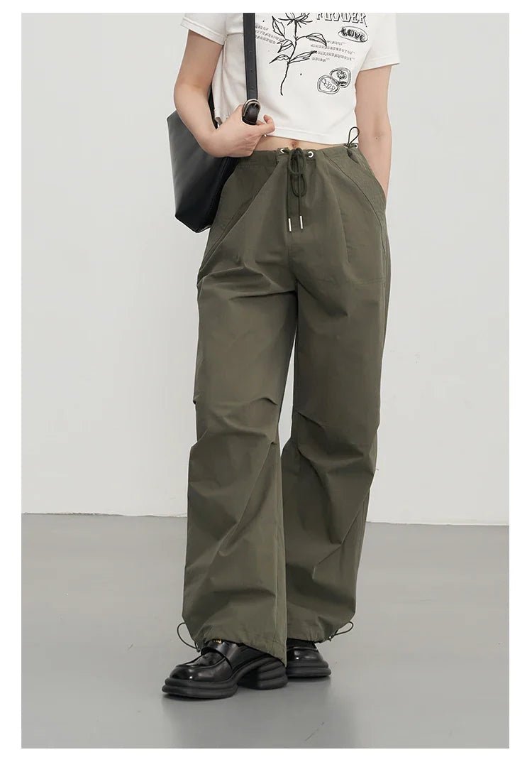 Cotton Blended Wide Leg Hip Hop Trousers