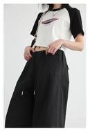 Cotton Blended Wide Leg Hip Hop Trousers