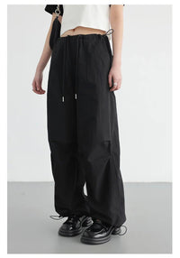 Cotton Blended Wide Leg Hip Hop Trousers