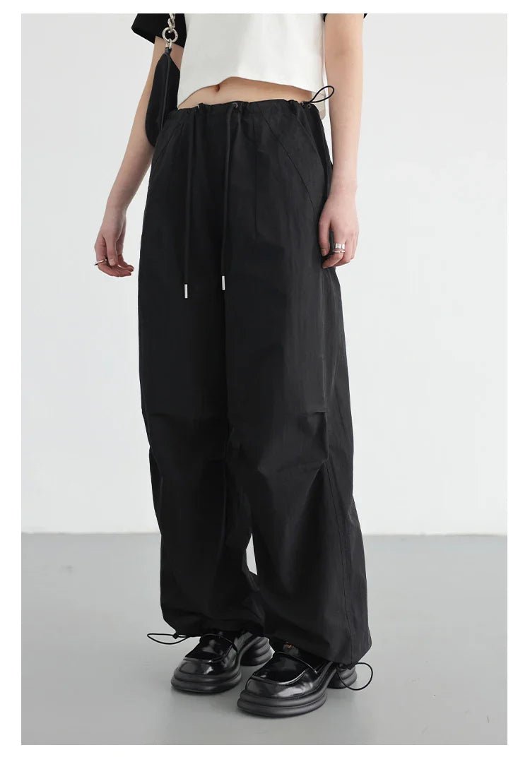 Cotton Blended Wide Leg Hip Hop Trousers