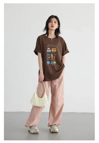 Cotton Blended Wide Leg Hip Hop Trousers