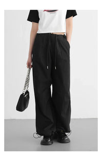 Cotton Blended Wide Leg Hip Hop Trousers