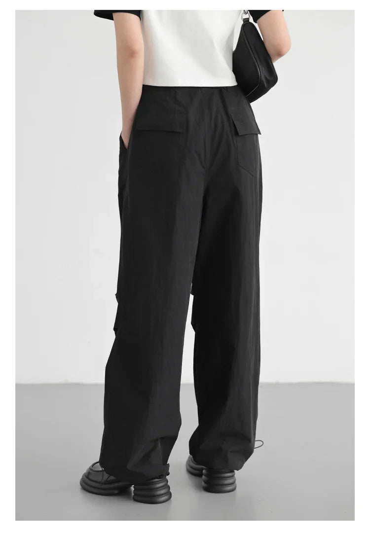 Cotton Blended Wide Leg Hip Hop Trousers