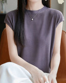 New Round-Neck Sleeveless T-Shirt