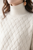 Slouchy Turtleneck Wool Sweater