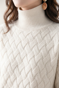 Slouchy Turtleneck Wool Sweater